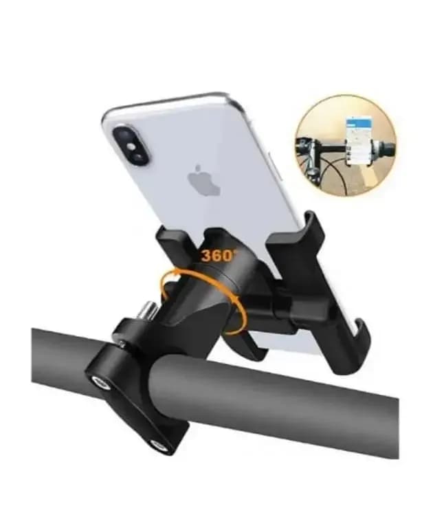 Universal Metal C-1 Phone Mobile Holder For Motorcycle, Bike 360 Degree Rotation
