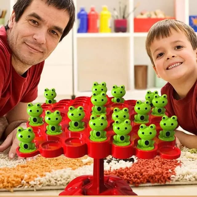 Balance Counting Toys: Frog Balance Counting Toy with 50 Frogs for Kids — Interactive Math Game