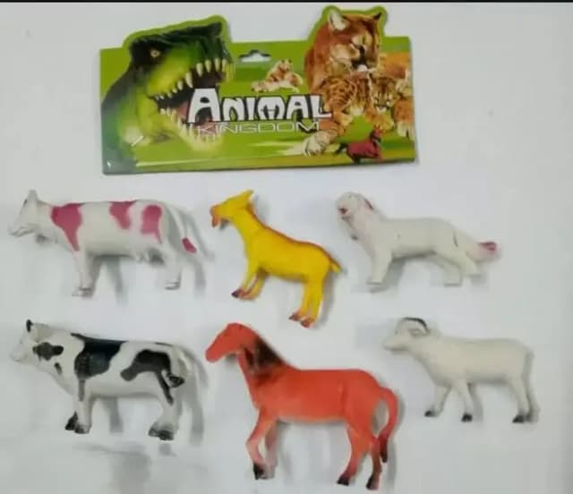 Farm Animals Set Pack of 6 Animals Rubber Quality