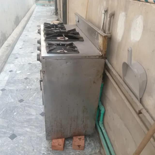 stainless steel cooking range