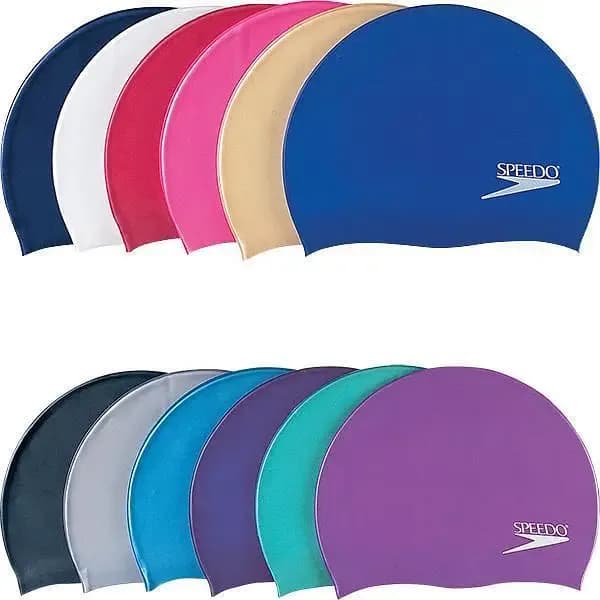 Speedo Elastomeric Latex Solid Silicone Swim Cap for Adults