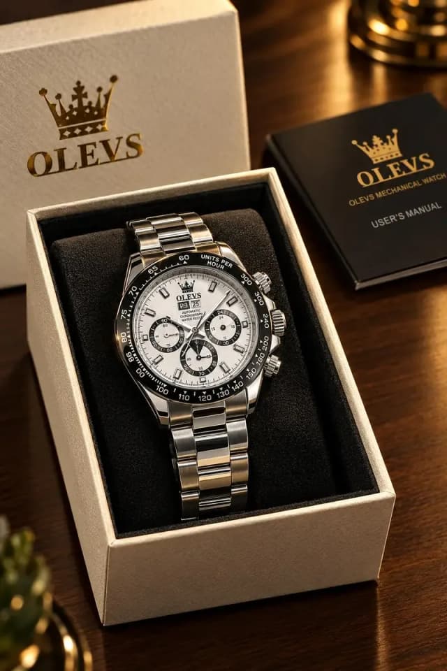 OLEVS Men's Chronograph Stainless Steel Watch
