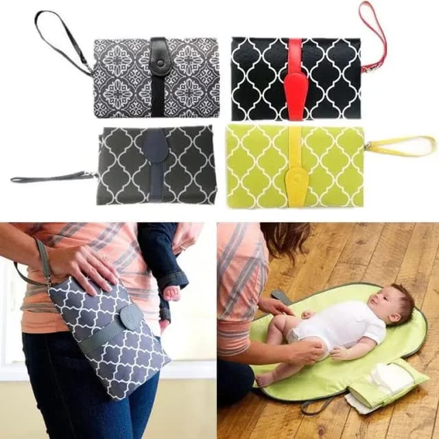 Portable Waterproof Baby Changing Pad - Foldable Nappy Changing Mat for Infants