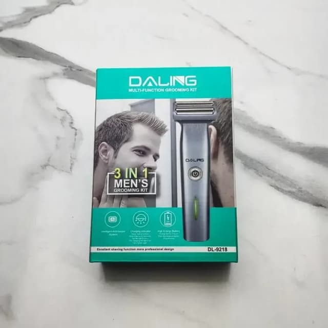 Daling DL-9218 3-in-1 Rechargeable Hair Clipper & Shaver | Compact Grooming Machine | USB Charging