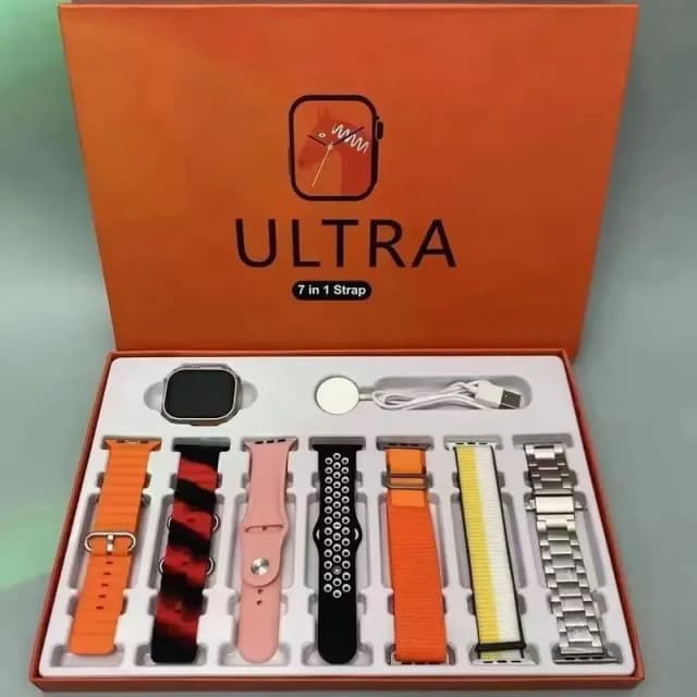 Smart watch 7 in 1 with 7 straps