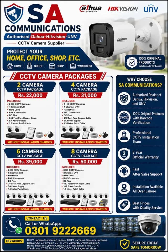 CCTV camera Product Accessories & Installation Service Dahua HD WiFi