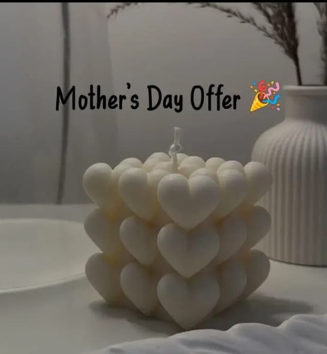 3D Heart Shaped Scented Candle for Mother's Day