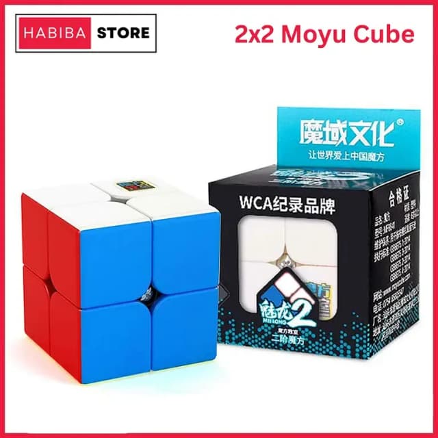 Moyu 2x2 Cube - Fast Speed Cube, Stickerless Magic Puzzle for Education and Fun