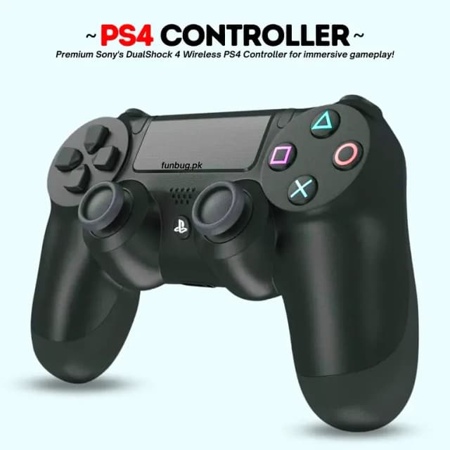 Premium DualShock 4 Wireless PS4 Controller ~ Bluetooth PlayStation 4 Controller ~ JoyStick JoyPad GamePad Remote Gaming Controller for PS4, PC, Laptop, Computer, Mobile, Android TV Box, Wind