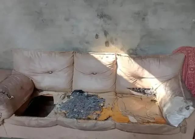 six seater sofa set used made by wood