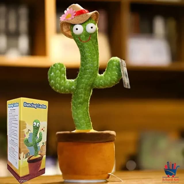 Rechargeable Cactus Talking Toy / Voice Recording with Clothes Accessories and Box Packing