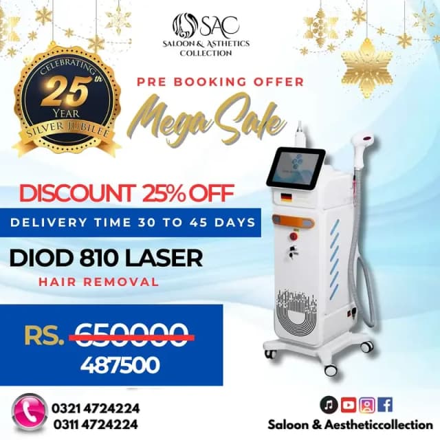 Mega Sale _25% OFF ON ALL AESTHETIC MACHINES / DIOD 810 LASER