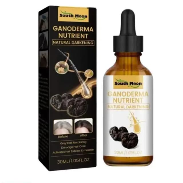 Ganoderma Lucidum Black Hair Serum 30ml – Herbal Treatment for Hair Growth, Nourishment, and Natural Color Restoration