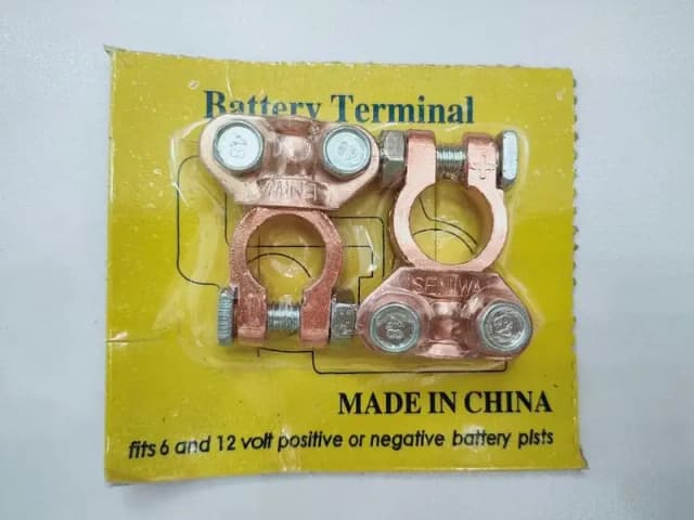 High Quality Copper Universal Battery Terminal Clamp Set For Cars , Truck , Van , UPS and inverter Battery. Best Quality Original Battery Terminal