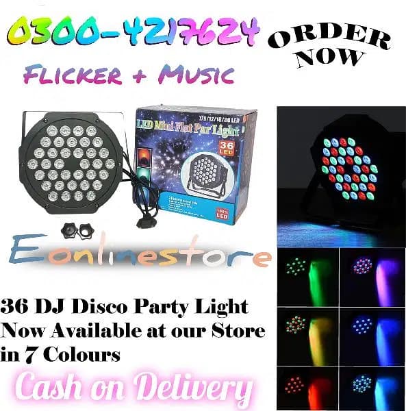 Sound Activated 6-60 LED Stage Decorations Home Lights RGB DJ LED Par