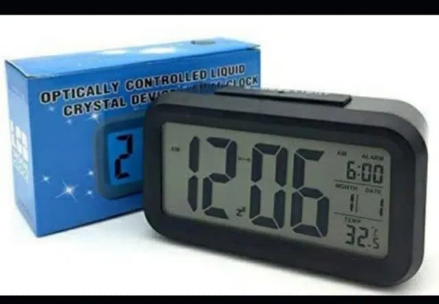 LED Digital Alarm Clock Backlight Snooze Data Time Calendar Des