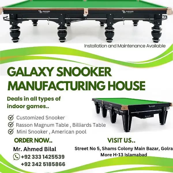 New Snooker table manufacturer / Billiards Table/Snooker Pool workshop