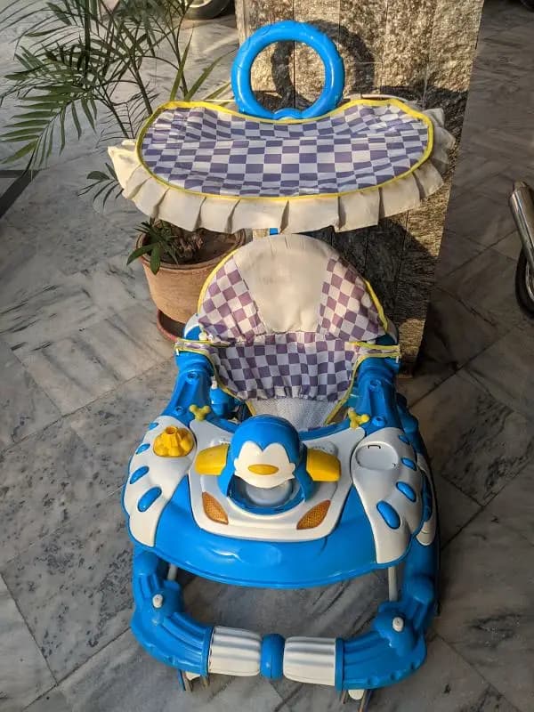 Baby Walker large size with Hand support & Sun Shade.