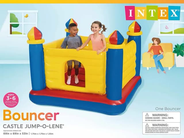 INTEX Jump-O-Lene ™ Castle Bouncer ( 69" X 69" X 53" )  03020062817