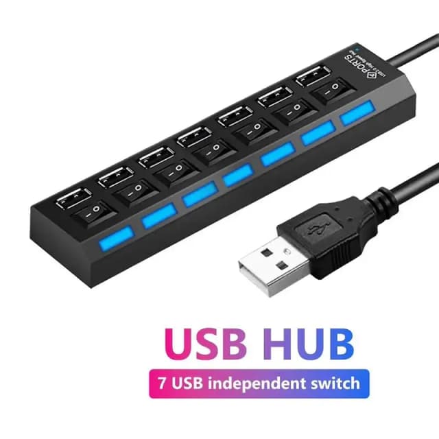 Computer USB port device 1 in 7 USB fast charging PC all devices