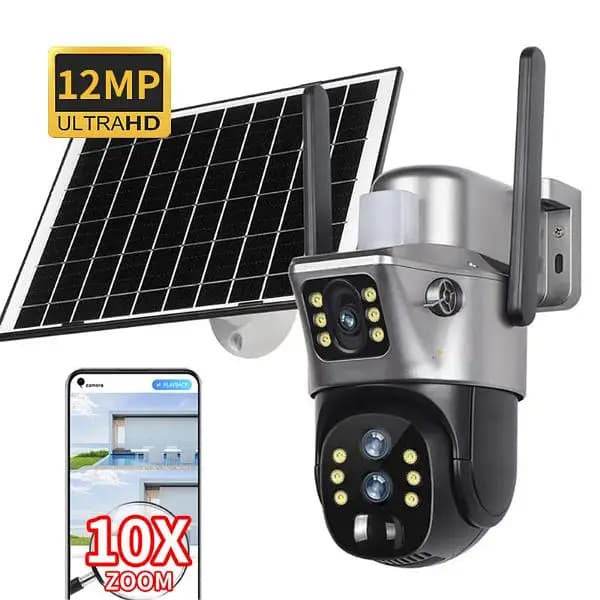 Solar Smart Wifi Camera HD  CCTV Outdoor, Home, Office Factory Cam