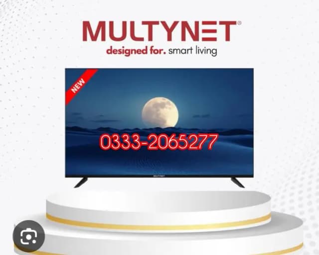 Multynet 55" 65" 75" 85" Inches Smart Led Tv Official Brand Warranty
