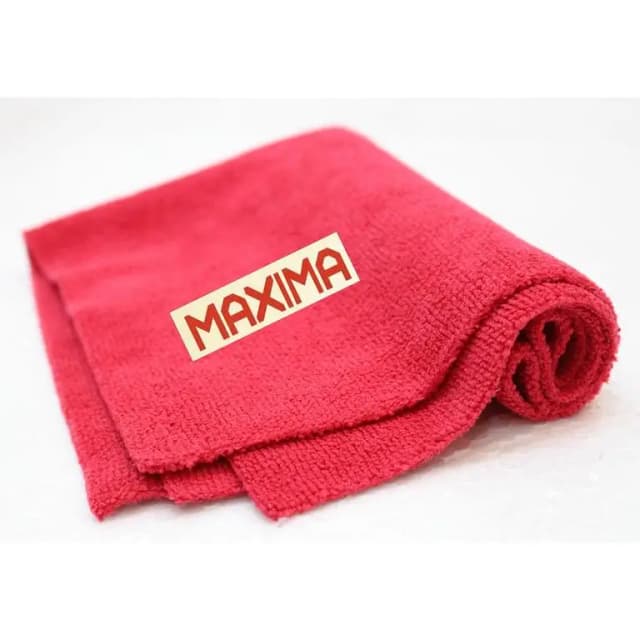 Maxima Double-Sided Microfiber Towel, 40cm x 40cm, Ideal for Glass Cleaning and Car Care, Edgeless Design