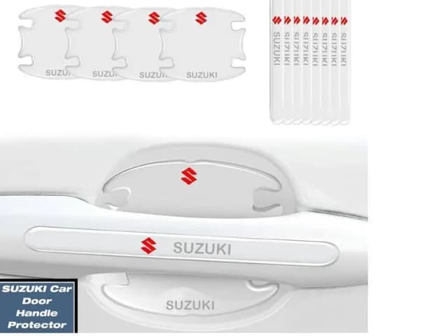 8-Piece Protective Sticker Set for Car Door Handles - Compatible with SUZUKI Motors