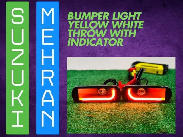 Suzuki Mehran 2-Piece Bumper Light Set in Yellow and White with Indicator and DRL