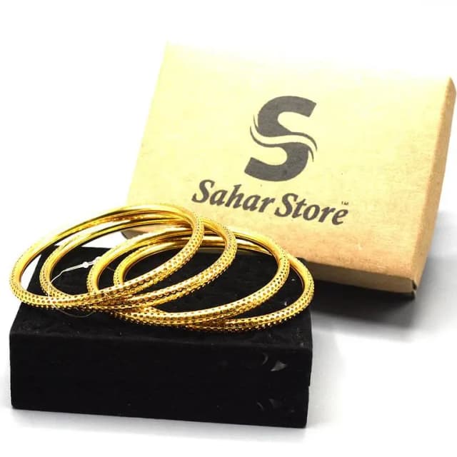 Set of 4 Jali Design Bangles - Model bl24gde1m-1