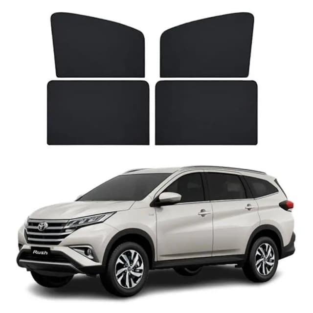 Toyota Rush 4-Piece Black Window Shades for Sun Protection