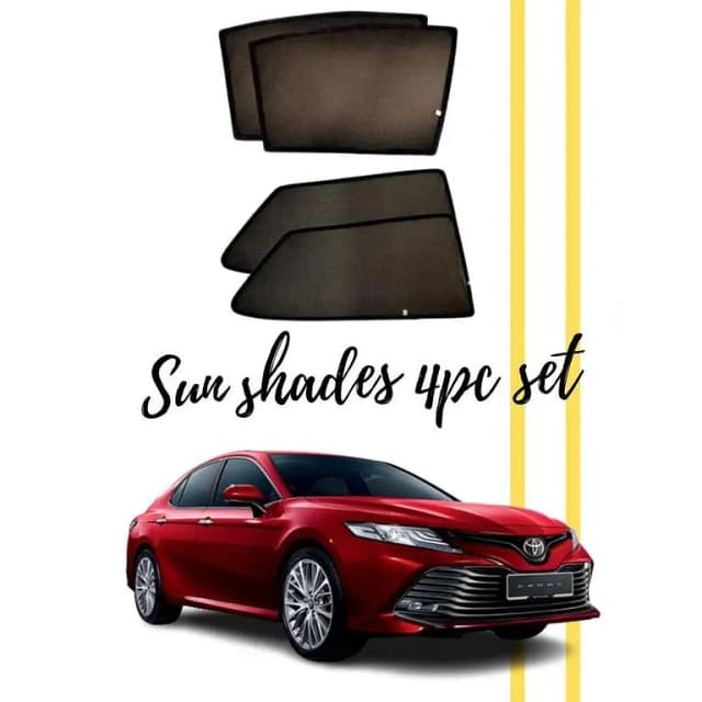 4-Piece Black Side Curtain Set for Toyota Camry - Window Sun Shades