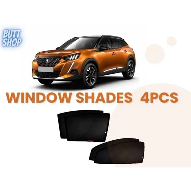 PEUGEOT 2008 Black Sun Shades and Window Curtains - 4-Piece Set