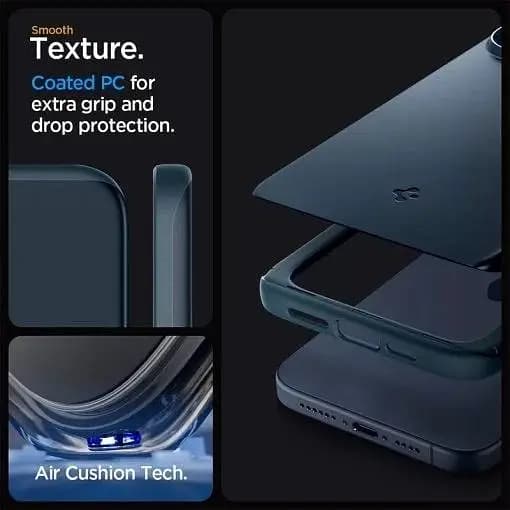 Spigen Thin Fit Case for iPhone 15 Pro Max in Metal Slate