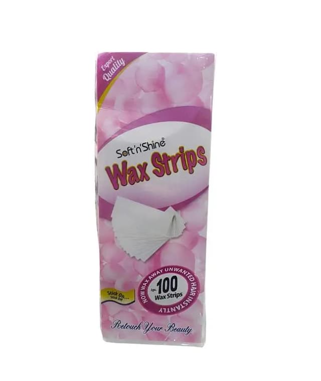 100-Pack Soft n Shine Wax Strips for Easy Hair Removal