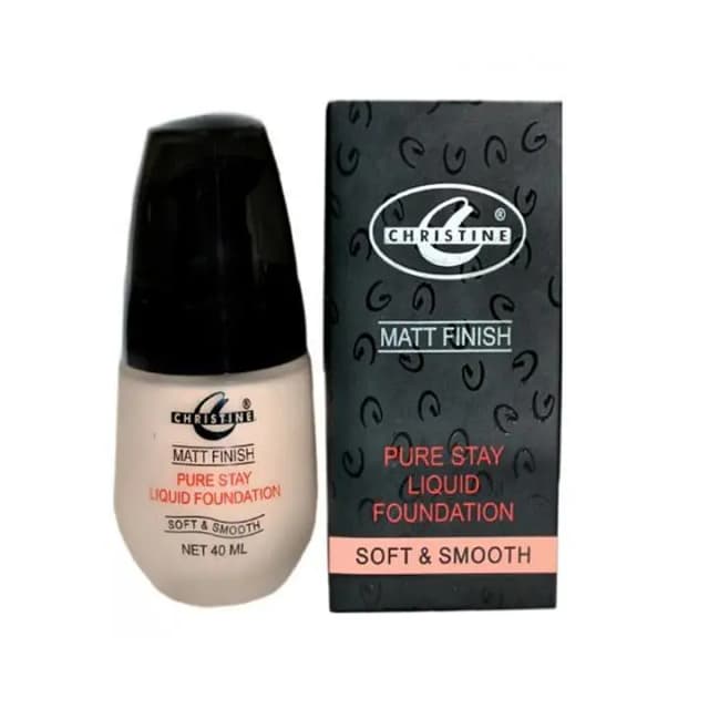 Christine Liquid Foundation 40ml - Available in All Shades for a Natural Look