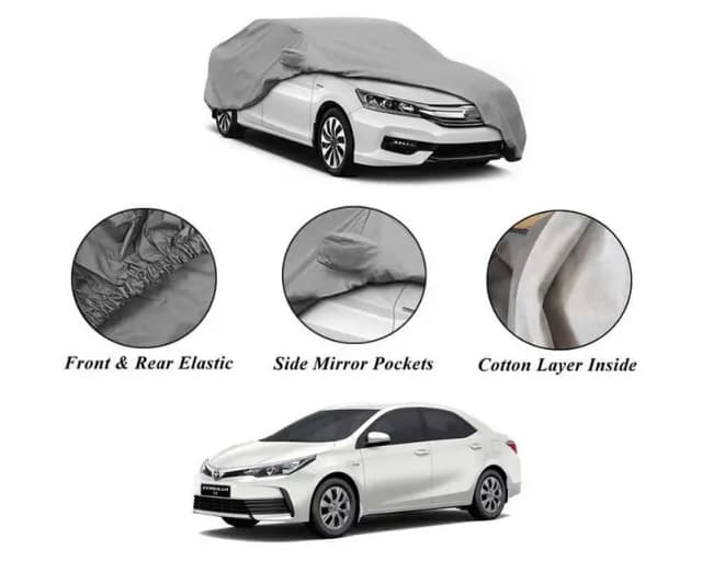Toyota Corolla Car Top Cover (2014-2022) with Non-Woven Cotton Layer - Waterproof and Anti-Scratch Protection