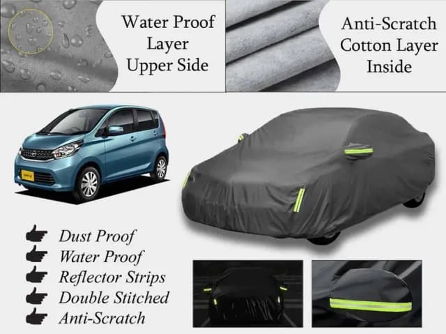 Nissan Dayz Top Cover (2013-2017) - Grey, Double Layer, Waterproof and Scratch-Resistant