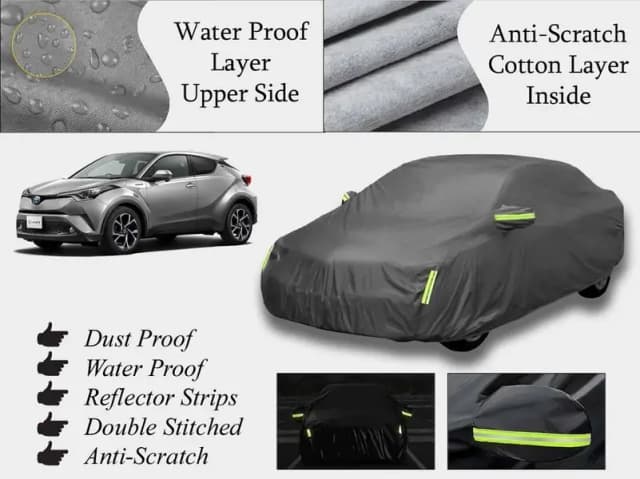 Toyota CHR Top Cover (2016-2024) - Grey, Double Layer, Waterproof, Heat Resistant, Anti-Scratch