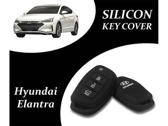 Silicone Key Cover for Hyundai Elantra (2021-2023) in Black - Set of 2