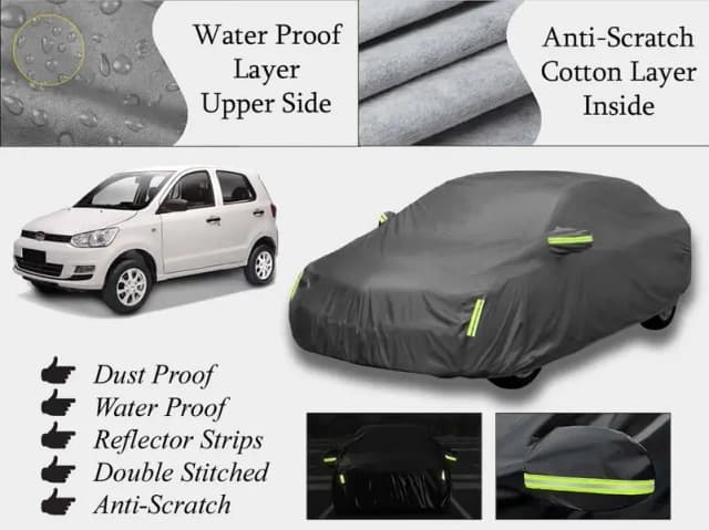 United Bravo 2018-2024 Car Top Cover - Grey, Double Layer, Waterproof, Heat Resistant, and Scratch-Proof