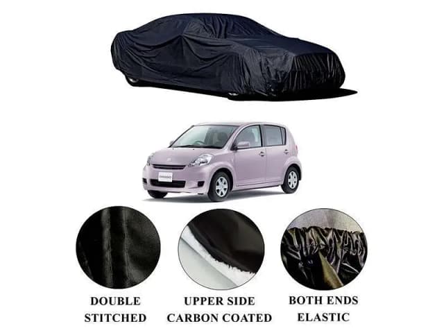 Toyota Passo 2005-2010 Car Top Cover with Polymer Carbon Coating, Double-Stitched and Waterproof