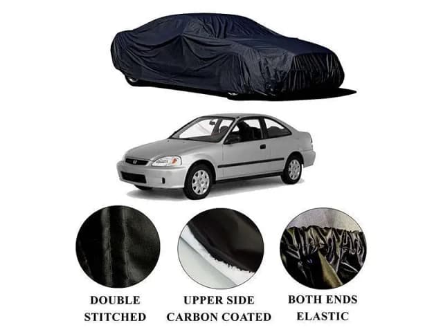 Car Top Cover for Honda Civic (1997-2001) - Polymer Carbon Coated, Double Stitched, Waterproof