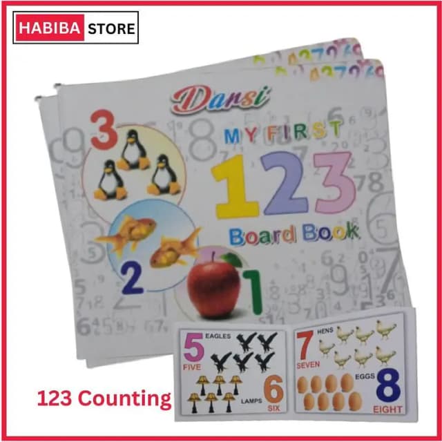 My First 123 Board Book: Learning Capital Counting Numbers for Kids