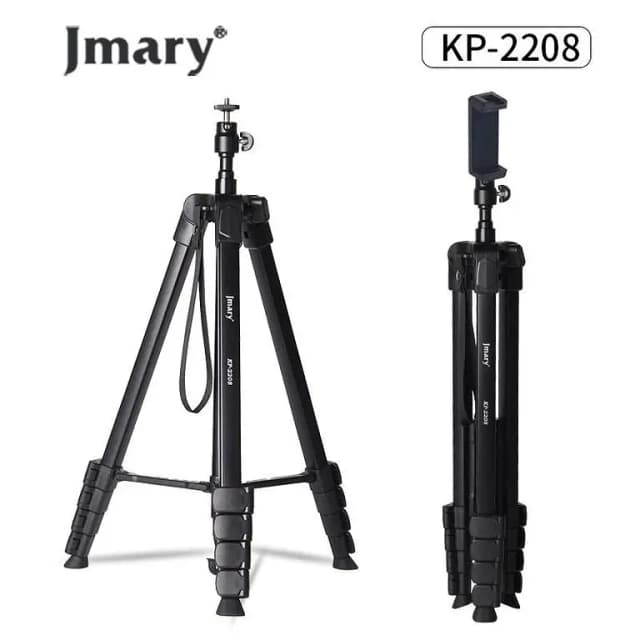 Jmary KP-2208 2-in-1 Monopod and Tripod for Smartphones, Ring Lights, and Cameras