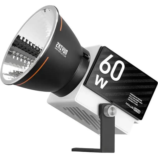 Zhiyun MOLUS G60 Combo Kit - Bi-Color Pocket COB Monolight with Reflector, Softbox, and Tripod