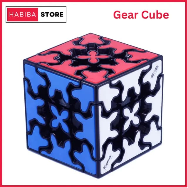 Gear Cube 3x3 Stickerless Puzzle for Kids - Smooth Turning, Durable Design for Learning and Early Education