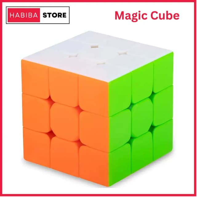Rubik's Cube 3x3 Cube Stickerless Magic Cube for Kids - Fast Speed Puzzle for Early Learning