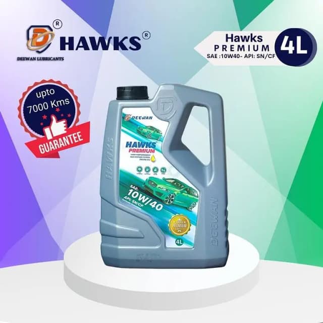 Deewan Hawks SAE 10W40 API SN / CF Premium Engine Oil - 4L