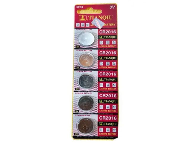 CR2016 3V Lithium Battery - Pack of 5 for Car Remotes and Multi-Use